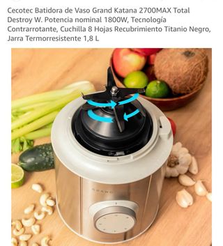 Batidora Cecotec Grand Katana 2700W como nueva