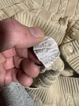 Jersey Lacoste Beige Cable Knit