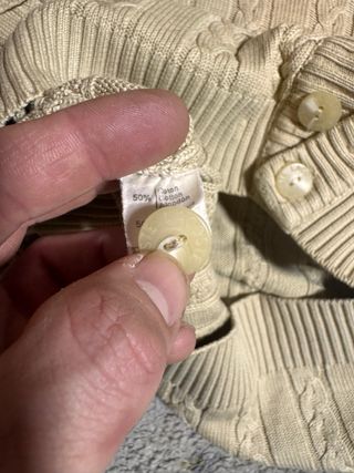 Jersey Lacoste Beige Cable Knit