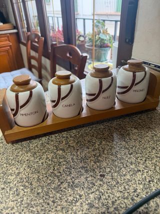 Juego Especieros Vintage T&B de Porcelana