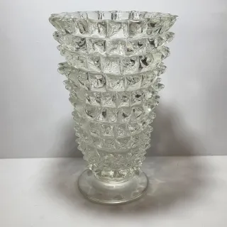 Vaso vetro di Murano rostrato stile Barovier