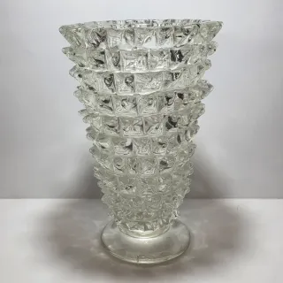 Vaso vetro di Murano rostrato stile Barovier