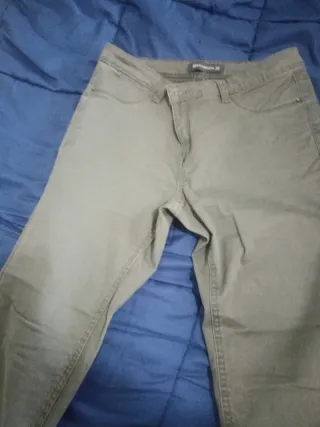 Pantalón vaquero mujer verde oliva