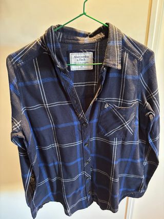 Camisa Abercrombie & Fitch cuadros azul M mujer