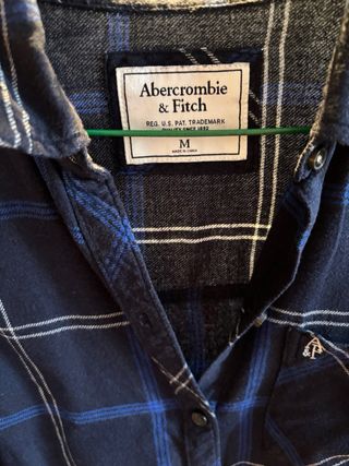 Camisa Abercrombie & Fitch cuadros azul M mujer