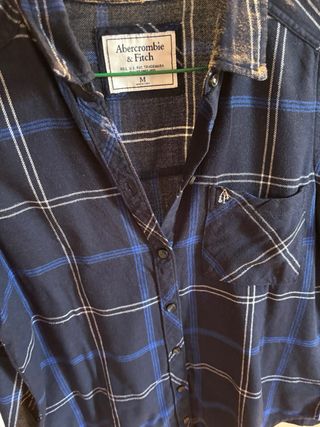 Camisa Abercrombie & Fitch cuadros azul M mujer