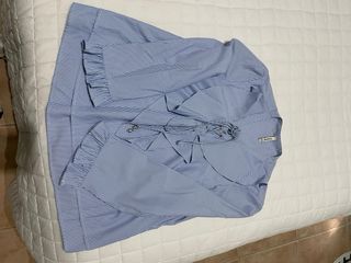 Camisa Stradivarius Rayas Azules Mujer