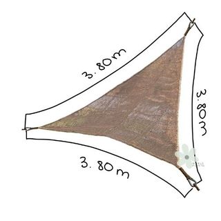 Vela Sombra Fibra Coco 3.5x3.5x3.5m triangulas