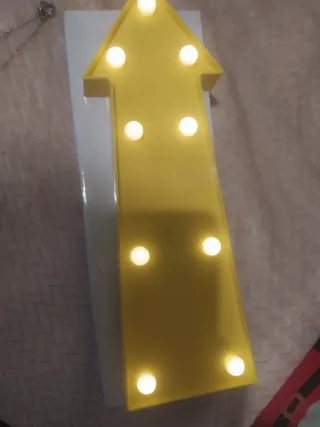 Señal Flecha LED Decoración Pared/Mesa