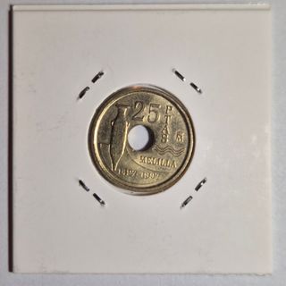 Spagna, 25 ptas 1997 "Melilla". Condizione SPL.