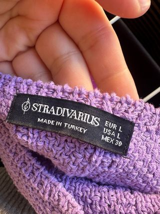 Camiseta tirantes punto lila