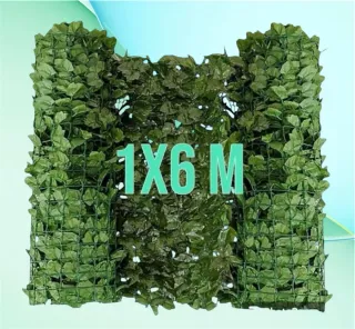1x6M Siepe artificiale Edera finta recinzione