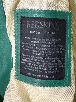 Chaqueta universitaria Redskins Piel Talla XXL