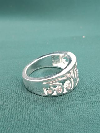 Anillo Plata Ley 925 Diseño Floral