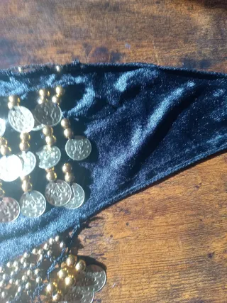 Pañuelo danza árabe monedas doradas
