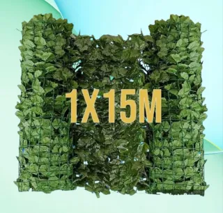 1x15M Siepe artificiale Edera finta recinzione