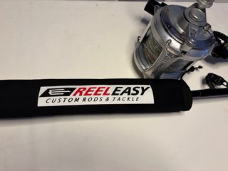 Conjunto caña y carrete atun gigante