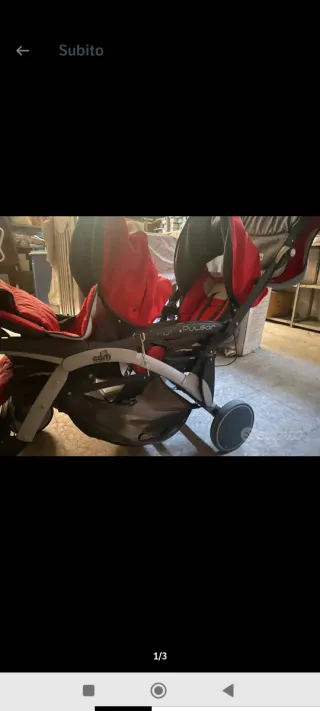 Passeggino CAM Pulsar Twin Rosso