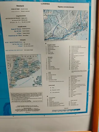 Mapa Catalunya 1:250.000 ICGC con relieves