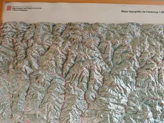 Mapa Catalunya 1:250.000 ICGC con relieves
