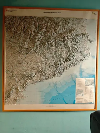 Mapa Catalunya 1:250.000 ICGC con relieves