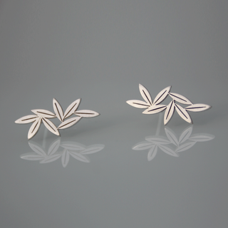 Pendientes Hojas Plata Ley Artesanales