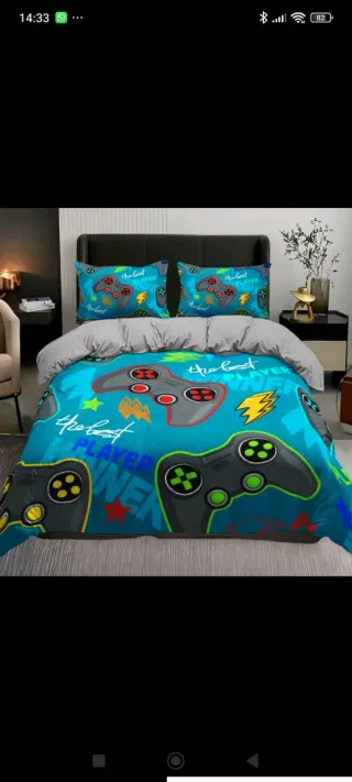 Funda Nórdico 90cm Gamer Mandos Azul