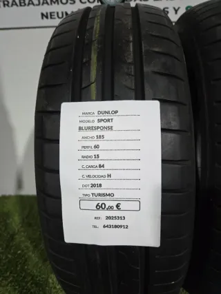 185 60 15 84H DUNLOP SPORT BLUERESPONSE
