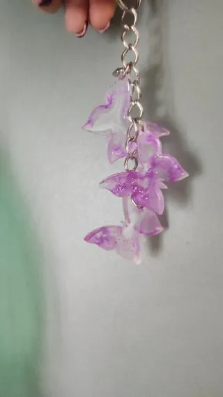 Portachiavi accessorio per borsa farfalle