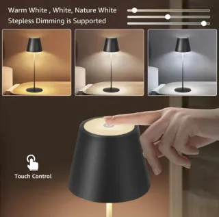 2x LAMPADA da tavolo LED ricaricabile a batteria