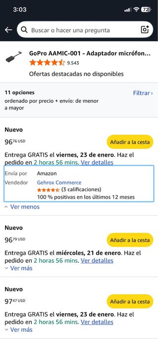 Adaptador Micrófono 3.5mm GoPro HERO 8-13
