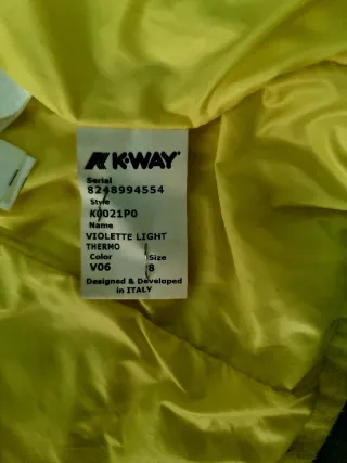Piumino K-way giallo
