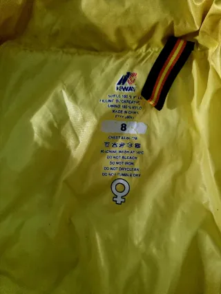 Piumino K-way giallo