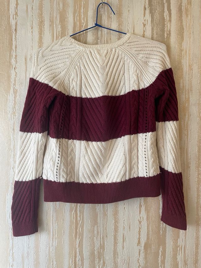 Jersey Tommy Hilfiger Burdeos Rayas