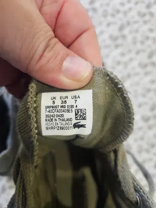 Lacoste Sneakers Talla 38 Verde/Negro