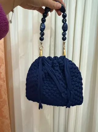 Borsa blu fatta a mano