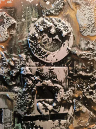 Cuadro abstracto moderno relieve