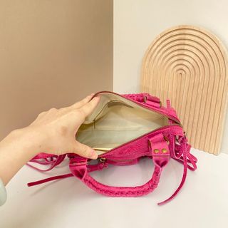 Bolso Piel Auténtica Mujer Rosa 1509