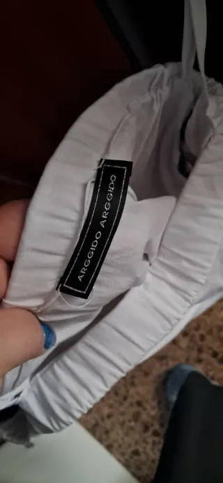 Camisa palabra de honor blanca nueva