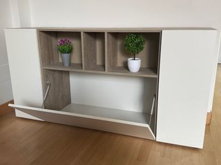 Aparador 3 puertas. Color: Roble y Blanco