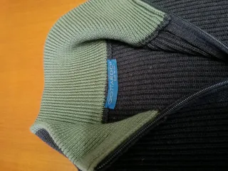 Maglione Uomo Merino 100% Zip Nero