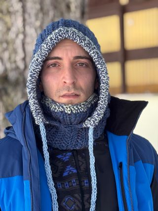 Balaclava Scaldacollo Blu e Bianco