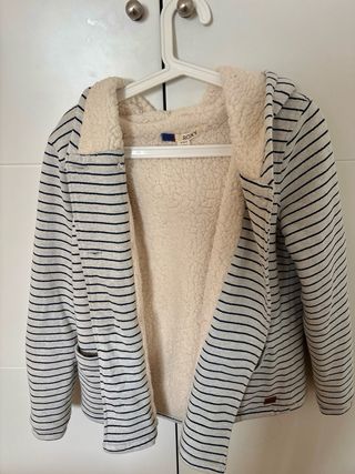 Chaqueta Roxy con borreguito de rayas