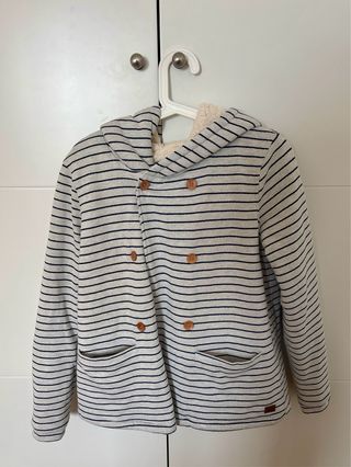 Chaqueta Roxy con borreguito de rayas