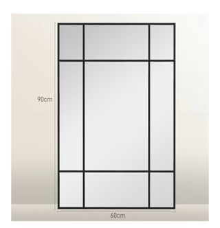 Espejo Marco Negro 90x60cm