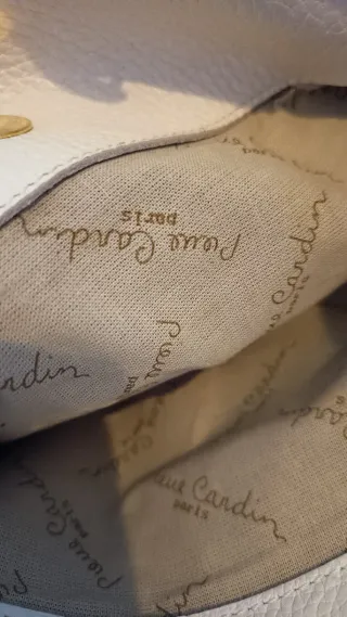 Bolso Pierre Cardin Beige y Dorado