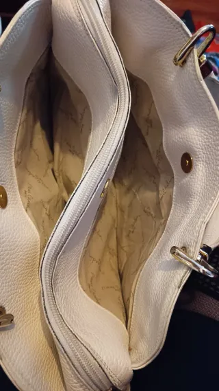 Bolso Pierre Cardin Beige y Dorado