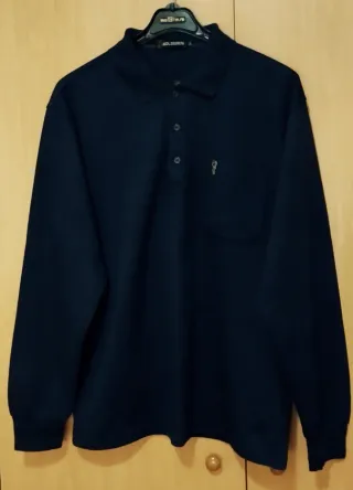 Polo de manga larga Goldmen azul marino