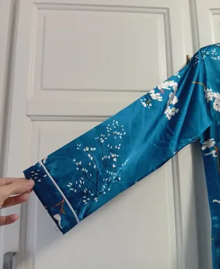 Pijama estampado de raso