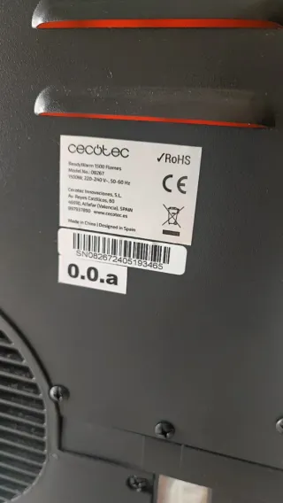 Calentador tipo chimenea negro